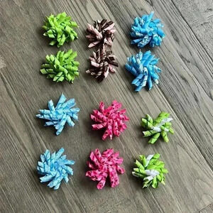 𝅺✨2/$30✨handmade Hair Bows | Colourful handmade  Korker bows pack of 12